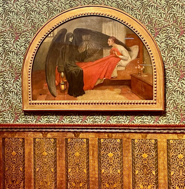 La jeune fille et la mort M. Stokes décoration murale William Morris