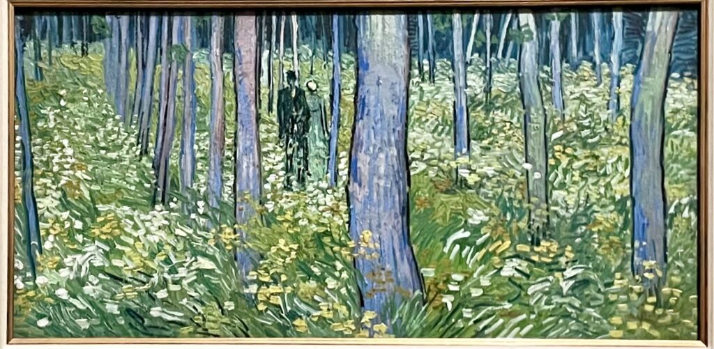 Vincent Van Gogh Sous-bois avec deux personnages tableau Auvers-sur-Oise