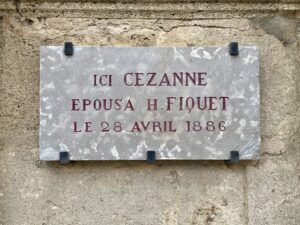 St Jean Baptiste du faubourg Aix en Provence plaque Paul Cézanne