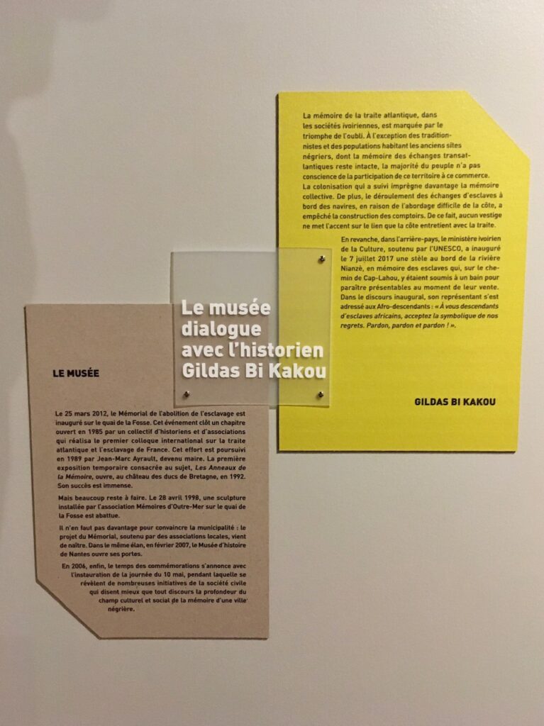Le musée d'histoire de Nantes dialogue avec l’historien Gildas Bi Kakou © S. Patel De Zorzi