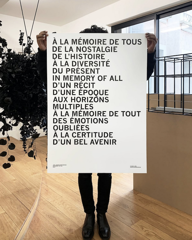 Affiche réalisée par Joël Andrianomearisoa @ Page Facebook du studio Joel Andrianomearisoa