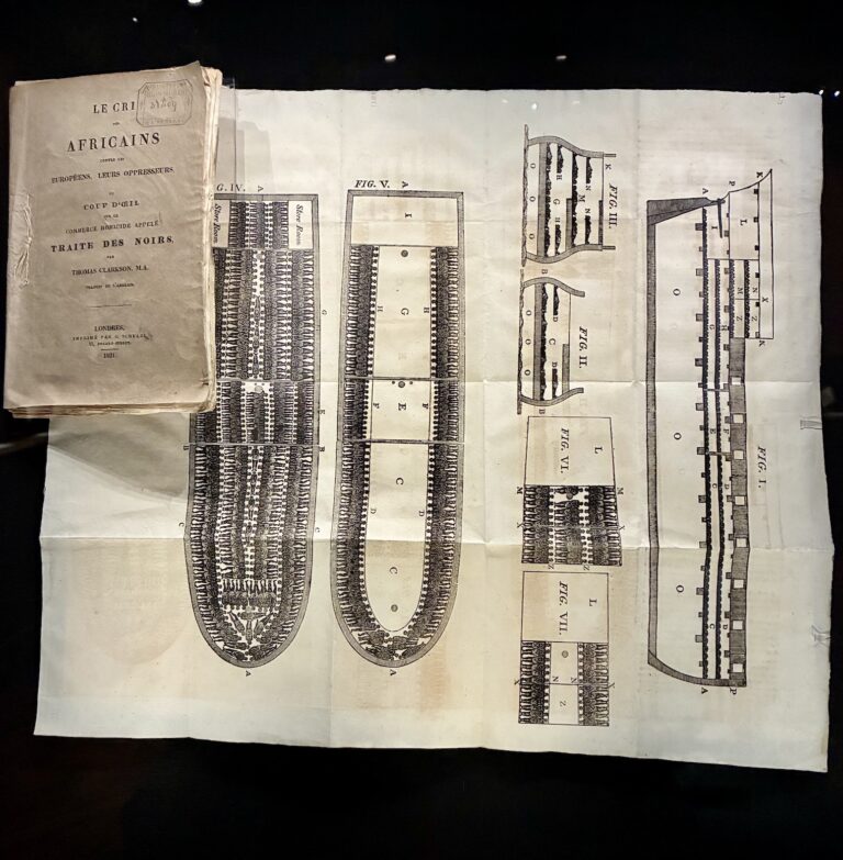 Plan du Brooks reproduits dans le livre Le Cri des Africains contre les Européens, leurs oppresseurs, ou Coup d'œil sur le commerce homicide appelé traite des Noirs, de Thomas Clarkson. © Soraya Patel De Zorzi