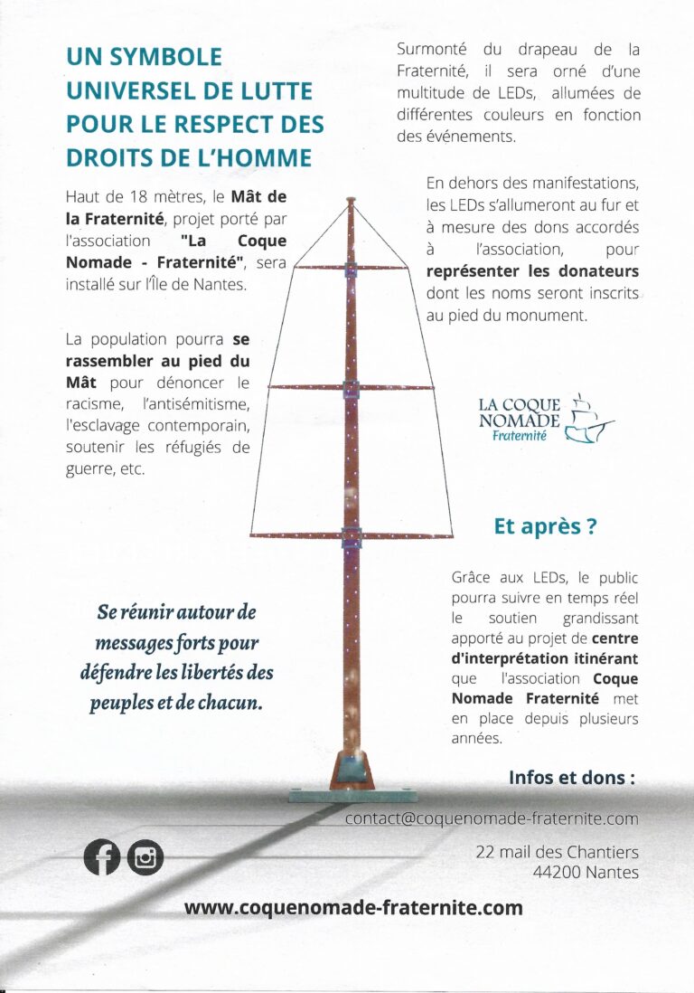 Flyer Le Mât de la Fraternité verso